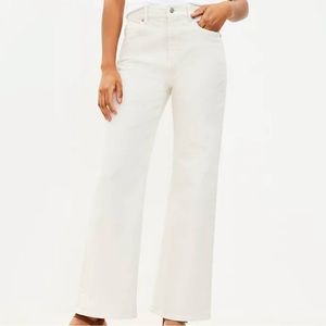 Loft Wide Leg Cream Jeans (NWT)
